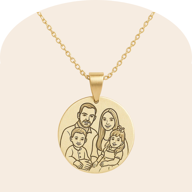 Kişiye Özel Minimalist Çizim Kolye