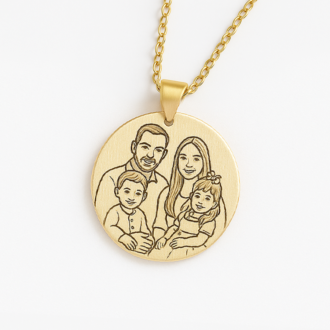 Kişiye Özel Minimalist Çizim Kolye